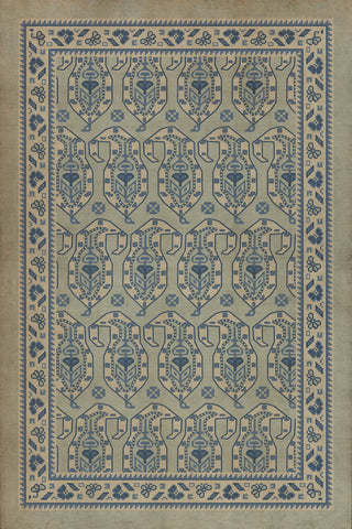 Vintage Vinyl Rug - Kintala - Albastru