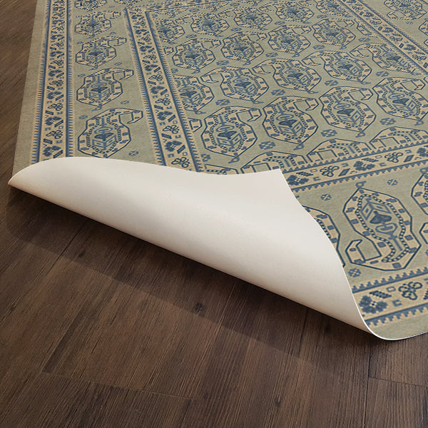 Vintage Vinyl Rug - Kintala - Albastru