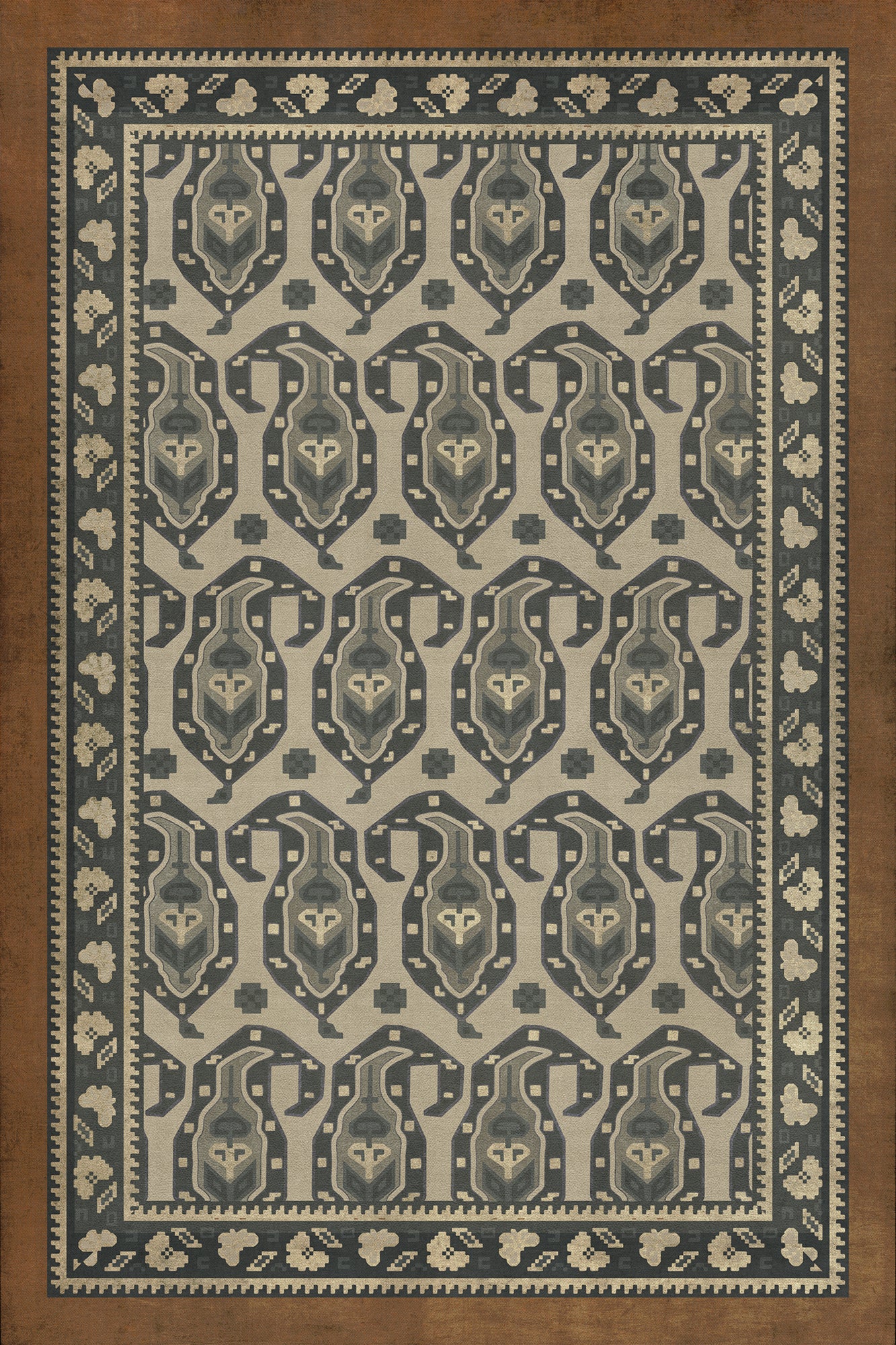Vintage Vinyl Rug - Kintala - Frumos