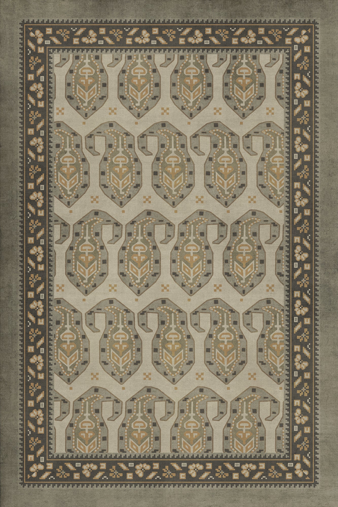 Vintage Vinyl Rug - Kintala - Gliabno
