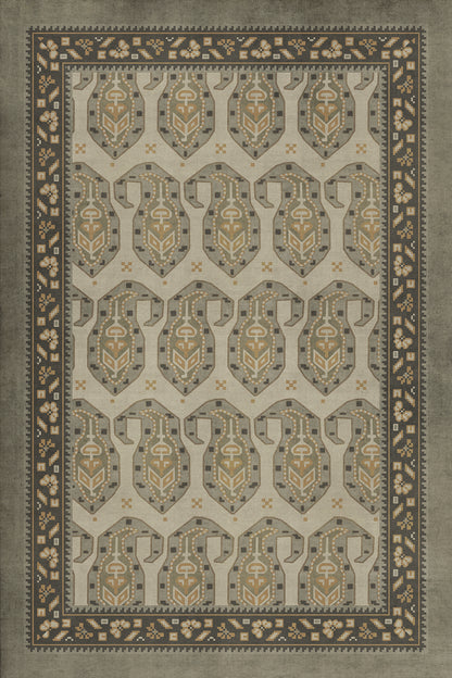 Vintage Vinyl Rug - Kintala - Gliabno
