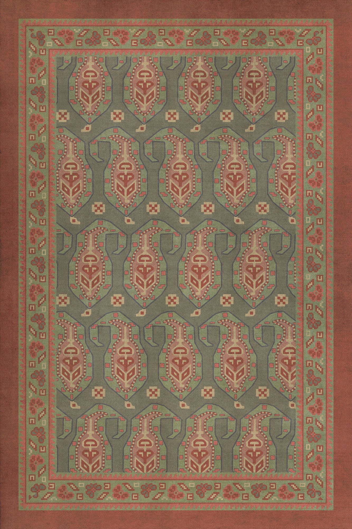 Vintage Vinyl Rug - Kintala - Mora
