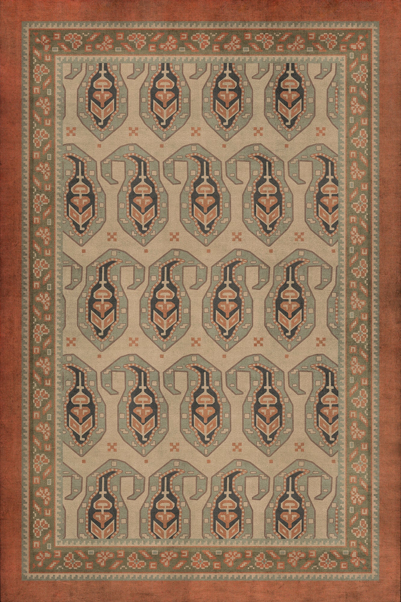 Vintage Vinyl Rug - Kintala - Rakli