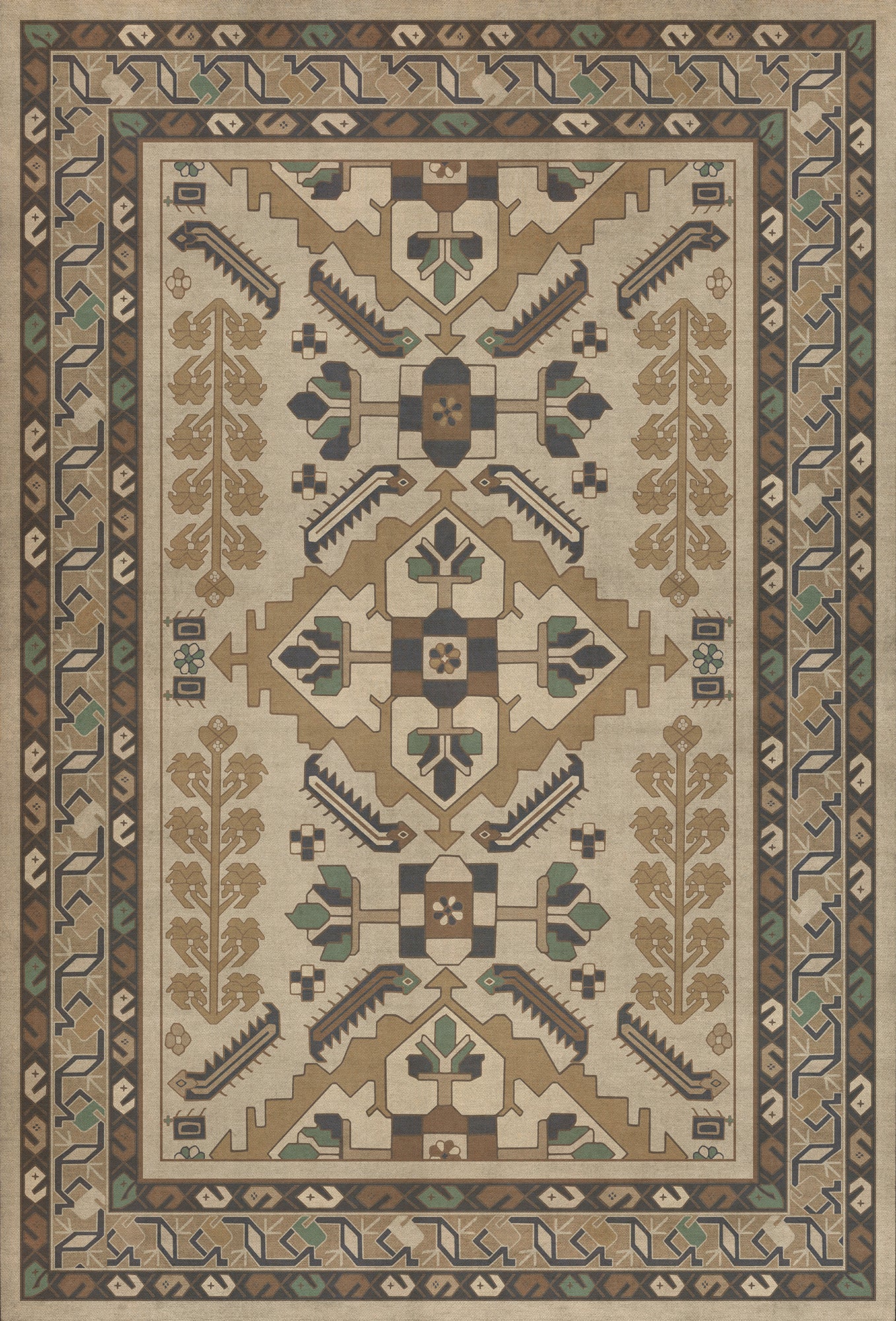 Vintage Vinyl Rug - Hamadan - Babayani