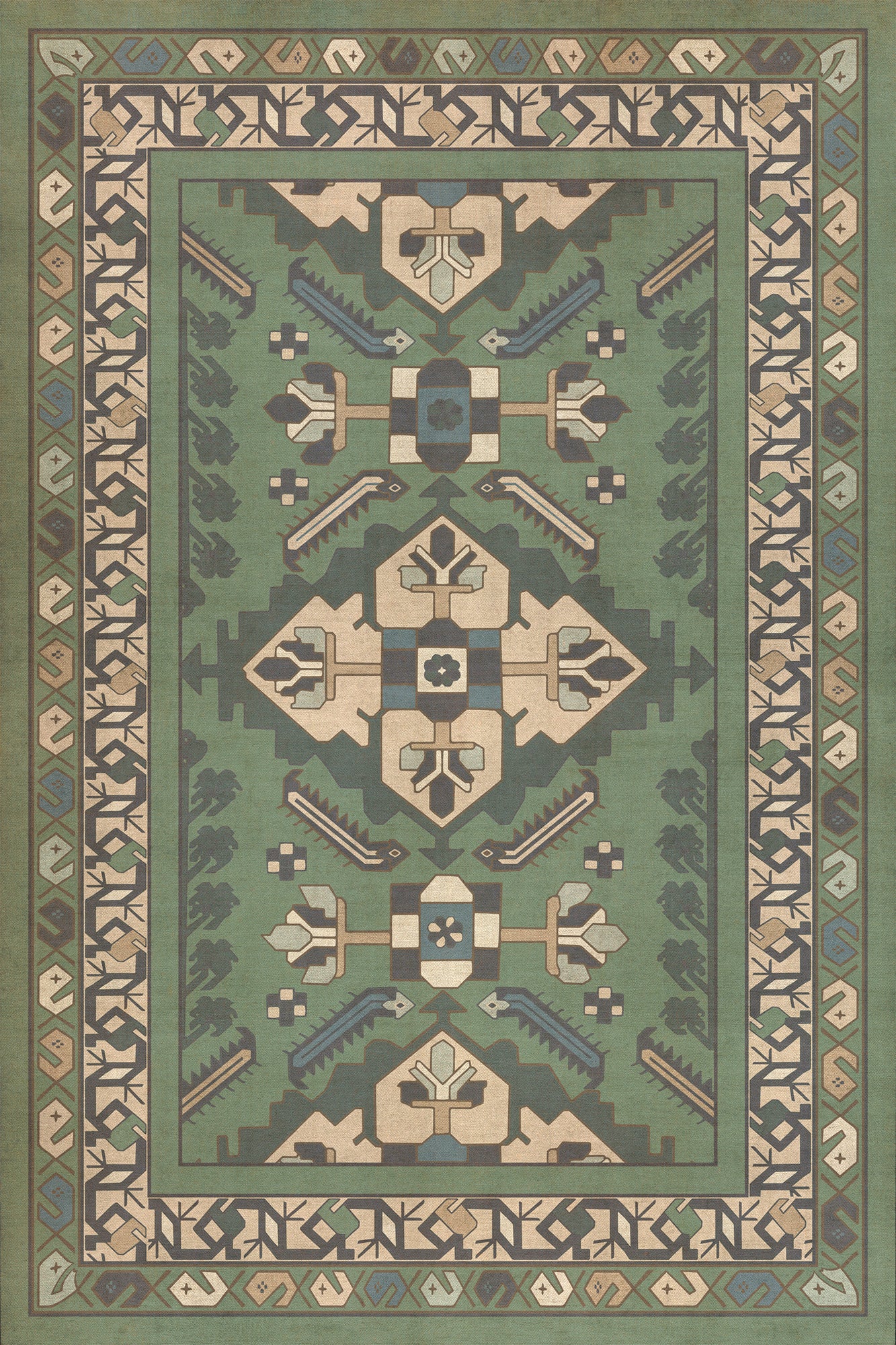 Vintage Vinyl Rug - Hamadan - Yakamoz