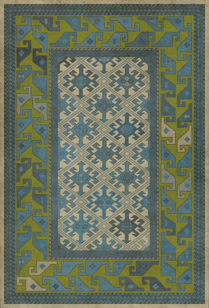 Vintage Vinyl Rug - Daghestan - Babki