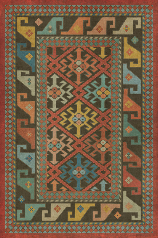 Vintage Vinyl Rug - Daghestan - Vedma