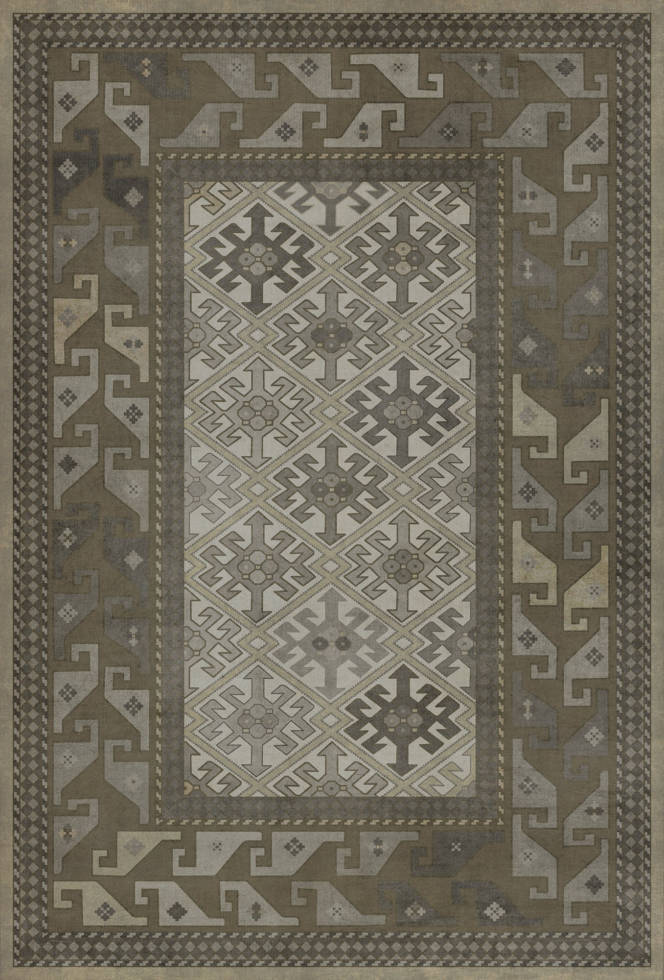 Vintage Vinyl Rug - Daghestan - Vokzal