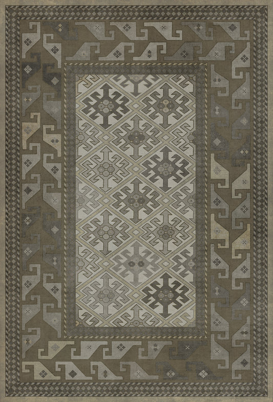 Vintage Vinyl Rug - Daghestan - Vokzal