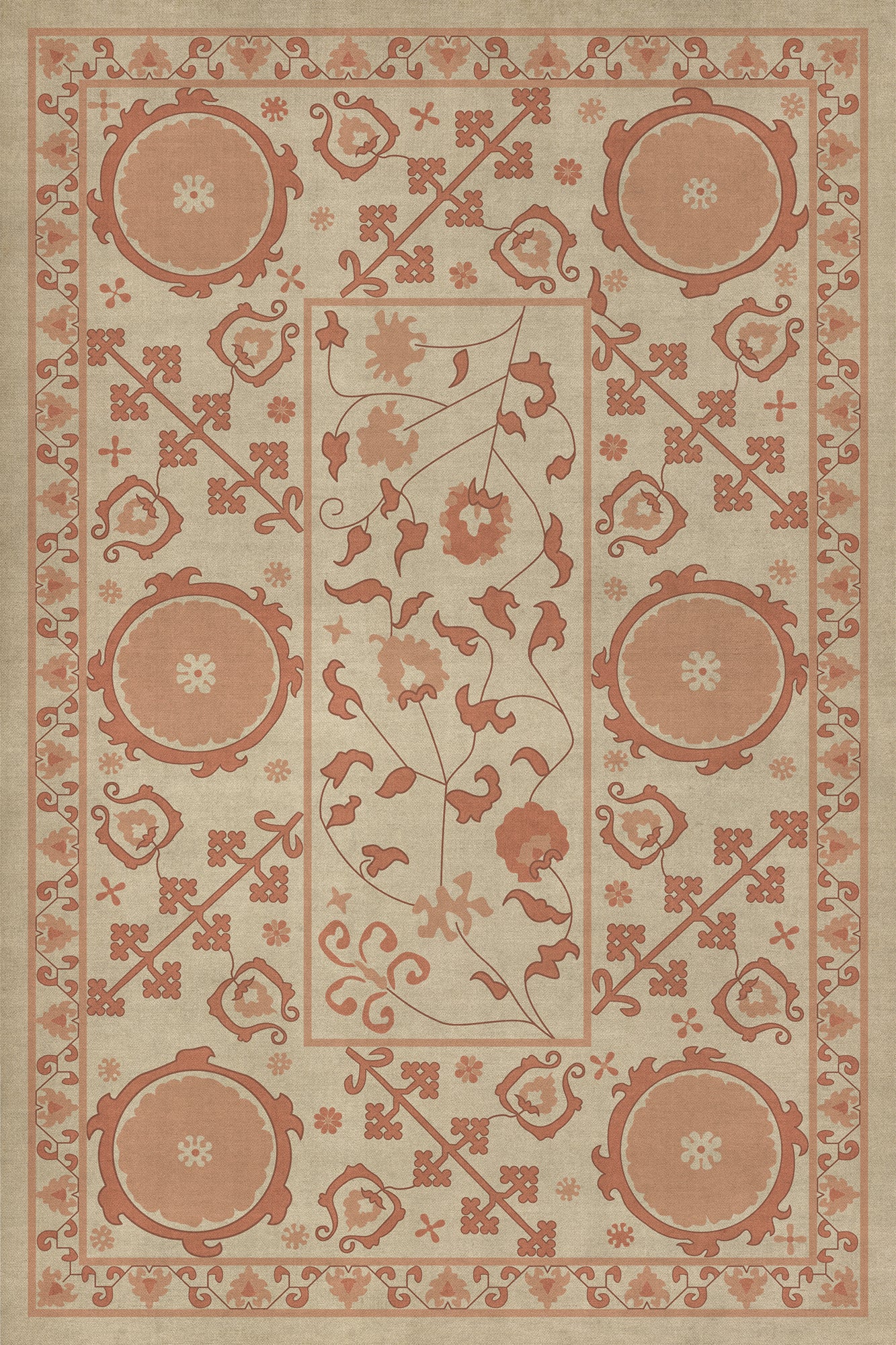 Vintage Vinyl Rug - Samarkand - Gazal