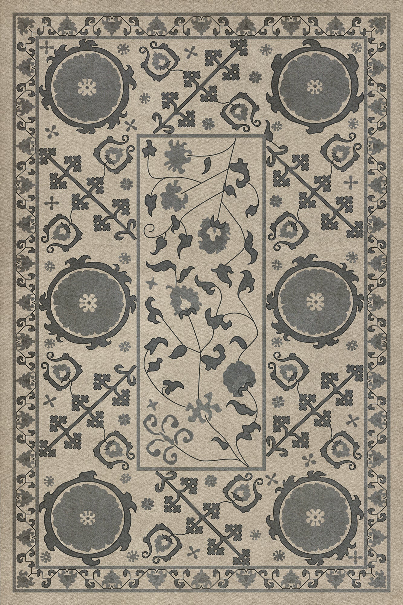 Vintage Vinyl Rug - Samarkand - Kul Rang