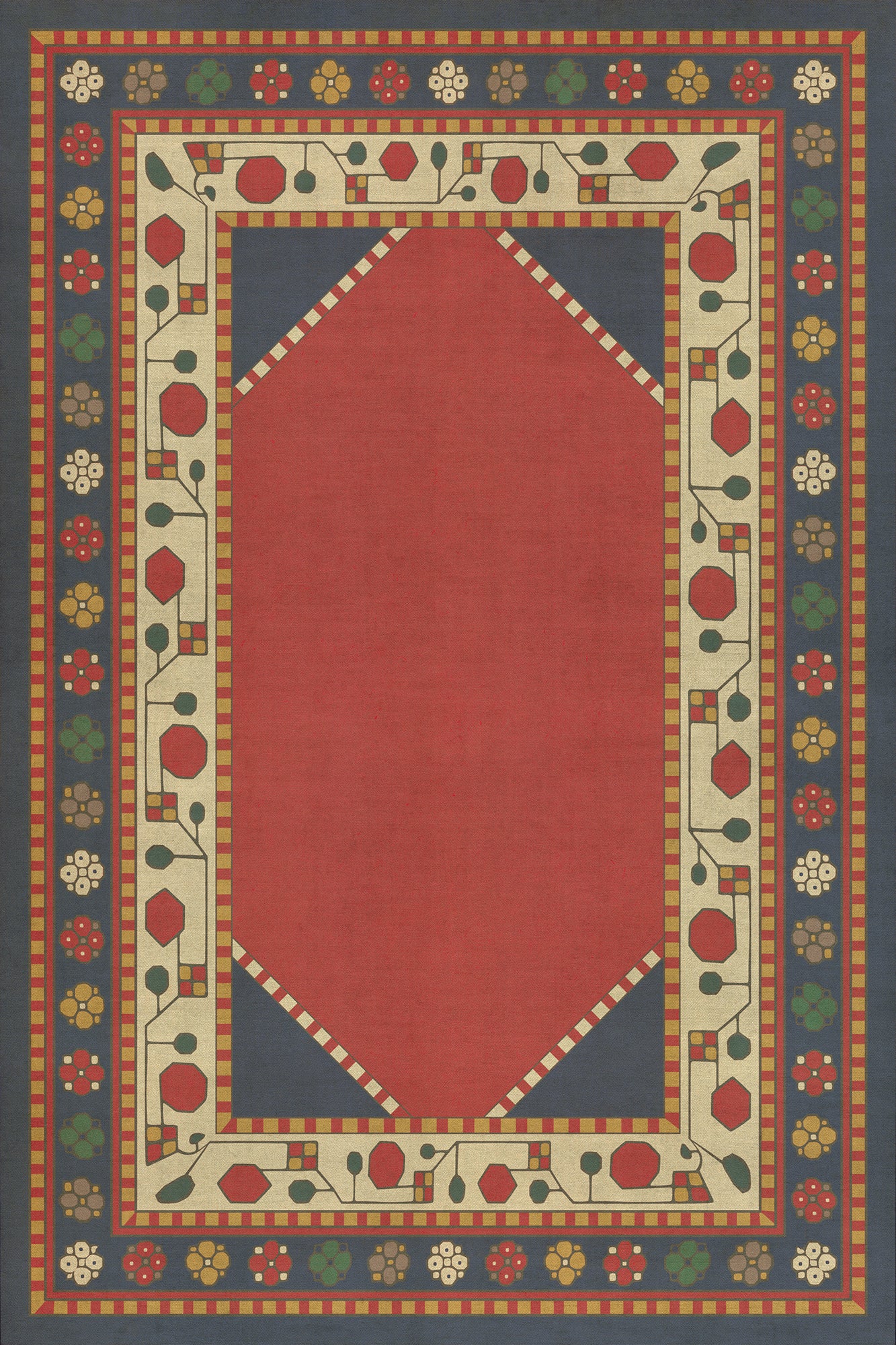 Vintage Vinyl Rug - Lombalo - Ashkar