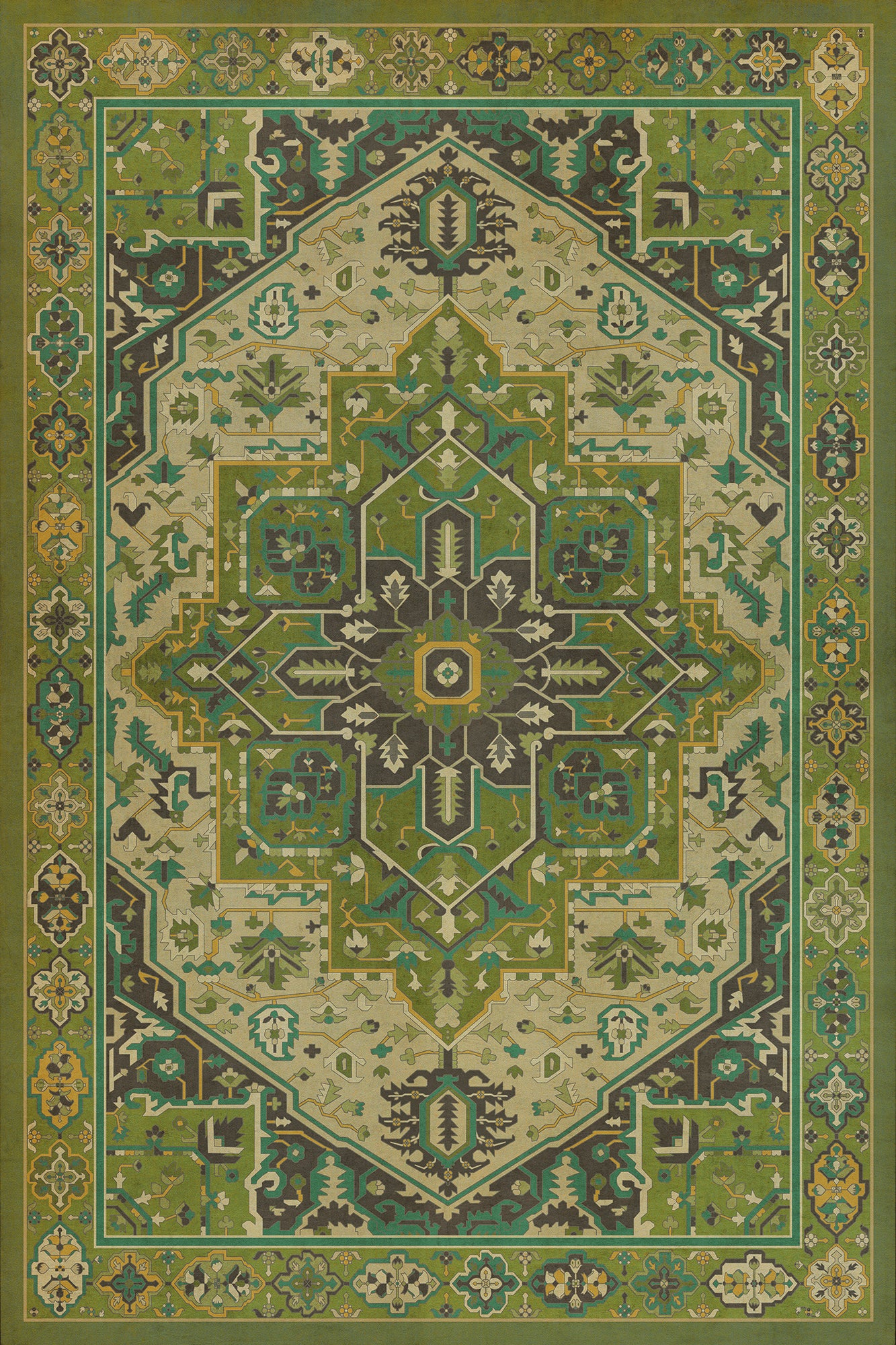 Vintage Vinyl Rug - Camelot - Camelot