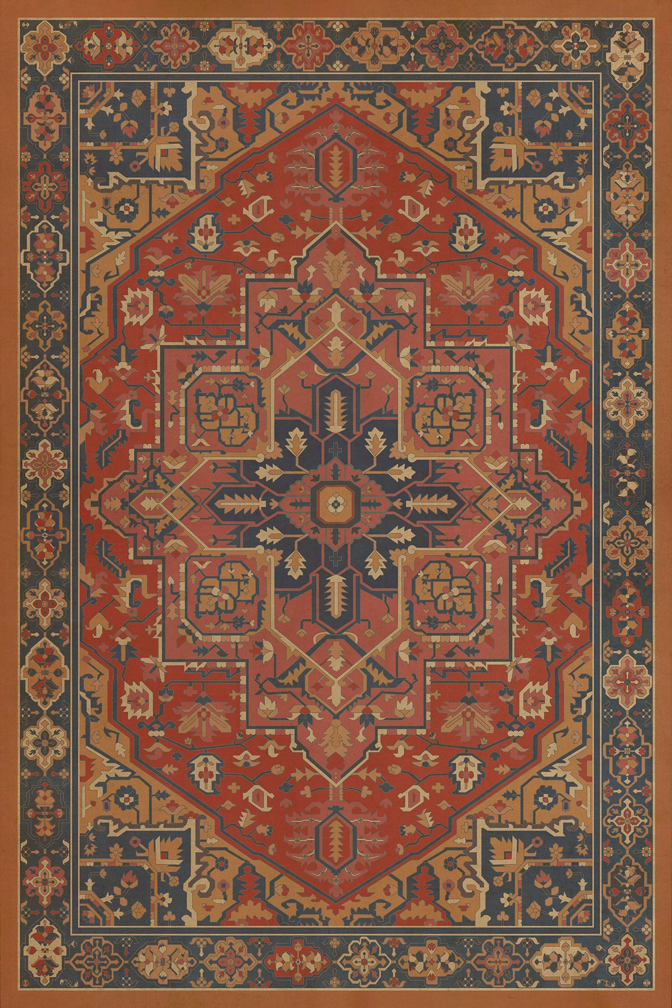 Vintage Vinyl Rug - Camelot - King Arthur
