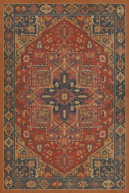 Vintage Vinyl Rug - Camelot - King Arthur