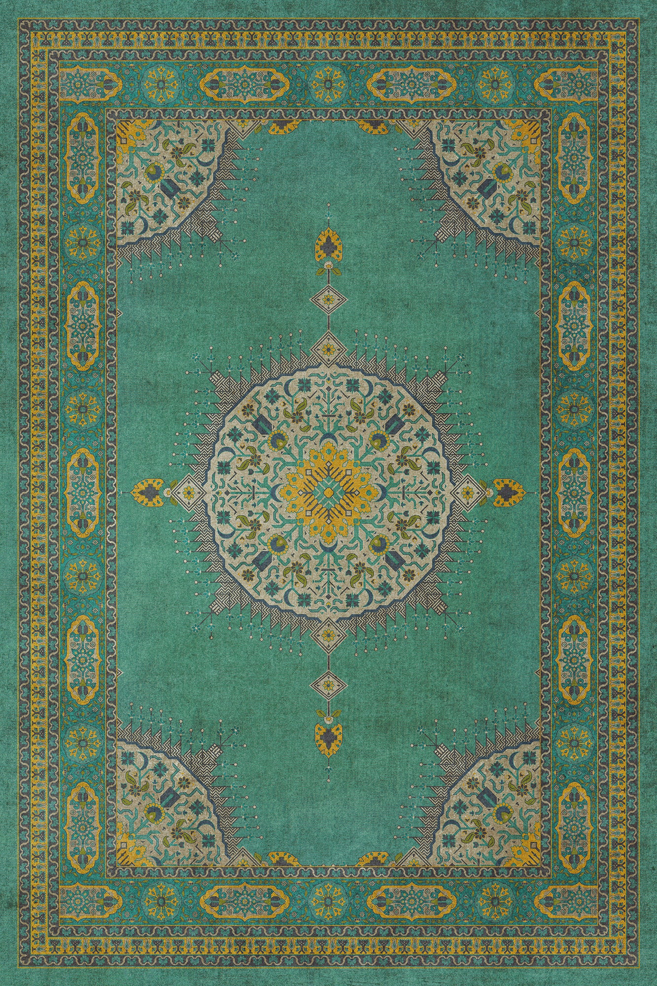 Vintage Vinyl Rug - Tabriz - Avesta