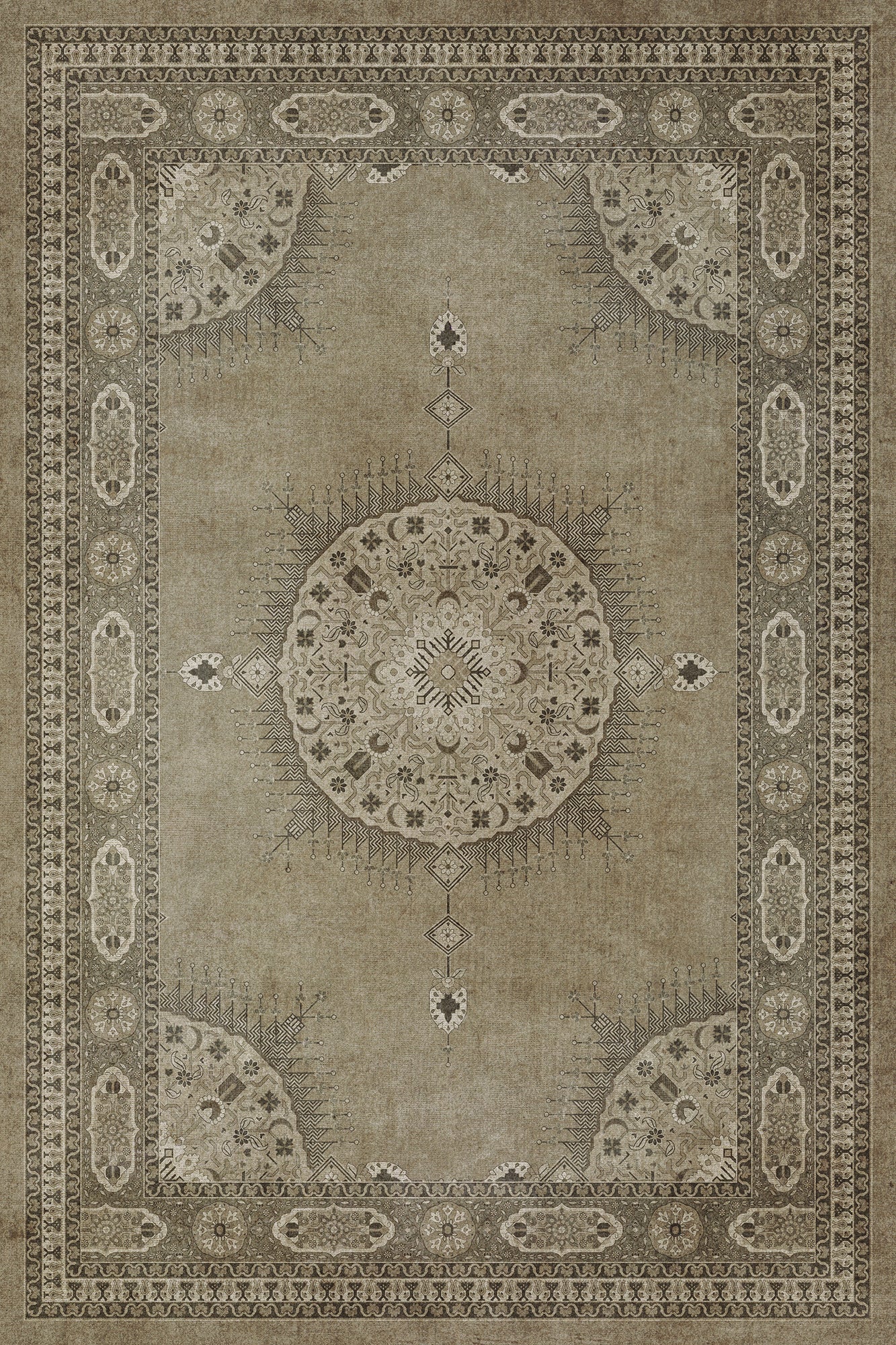 Vintage Vinyl Rug - Tabriz - Daeva
