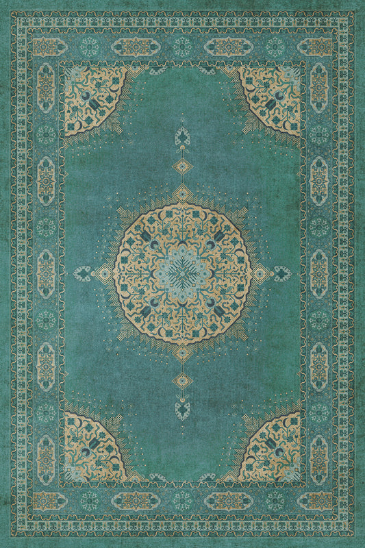 Vintage Vinyl Rug - Tabriz - Govad