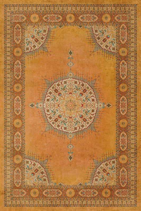 Vintage Vinyl Rug - Tabriz - Zurvan