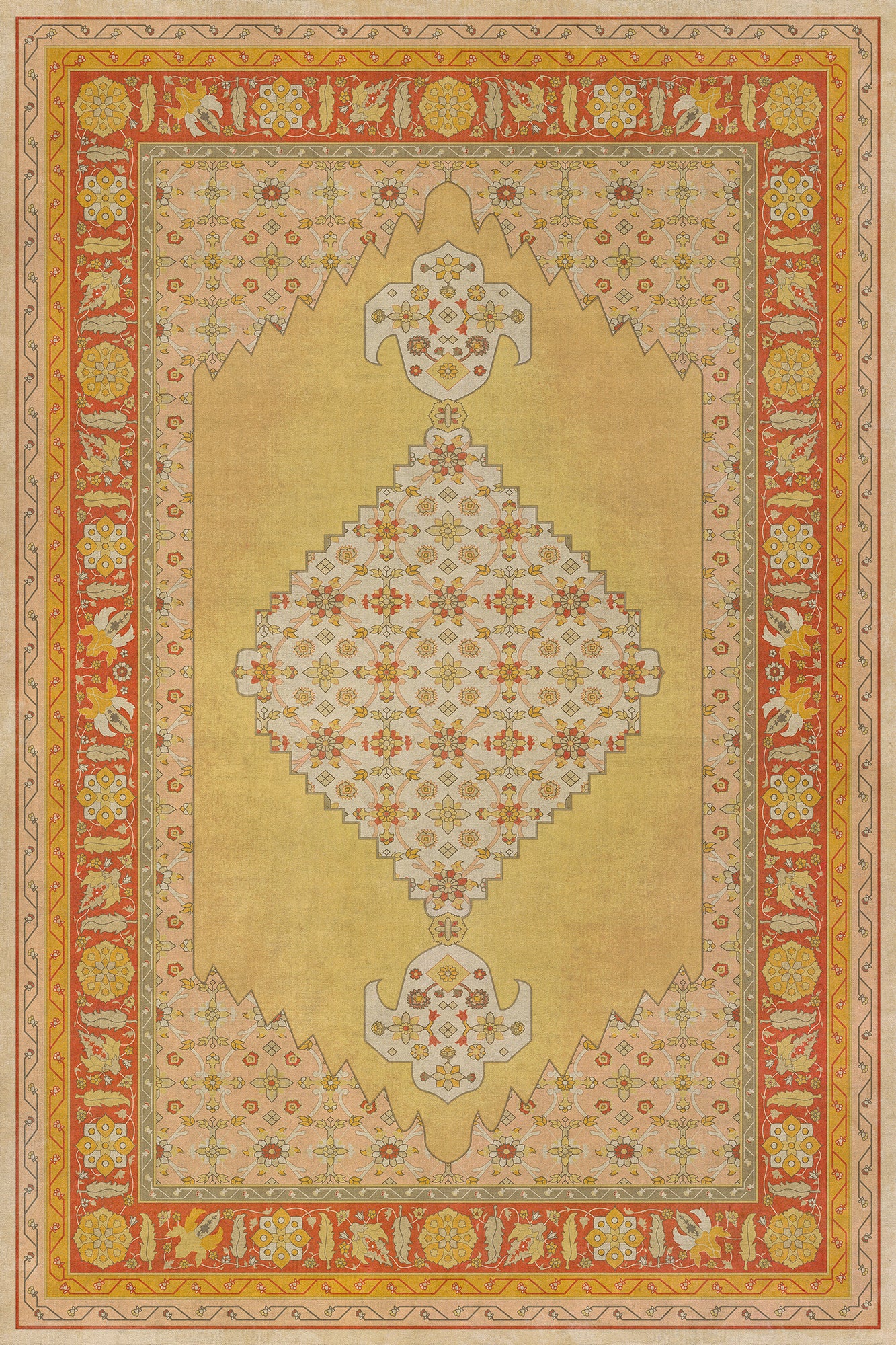 Vintage Vinyl Rug - Agra - Bishan
