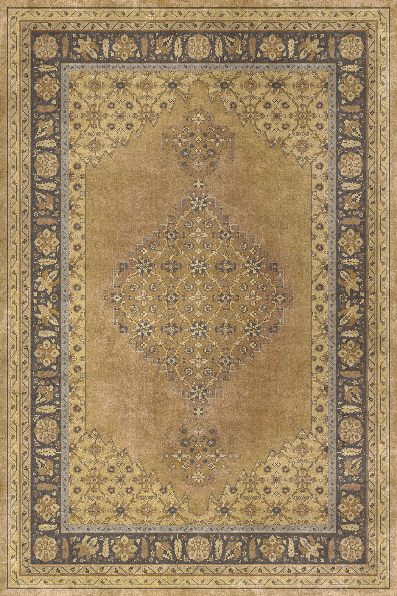 Vintage Vinyl Rug - Agra - Jahan