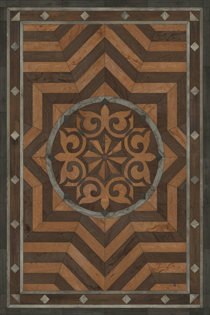 Vintage Vinyl Rug - Caledonian - They Rise Behind Her Steps