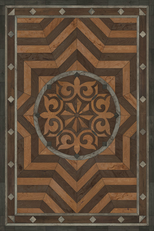 Vintage Vinyl Rug - Caledonian - They Rise Behind Her Steps
