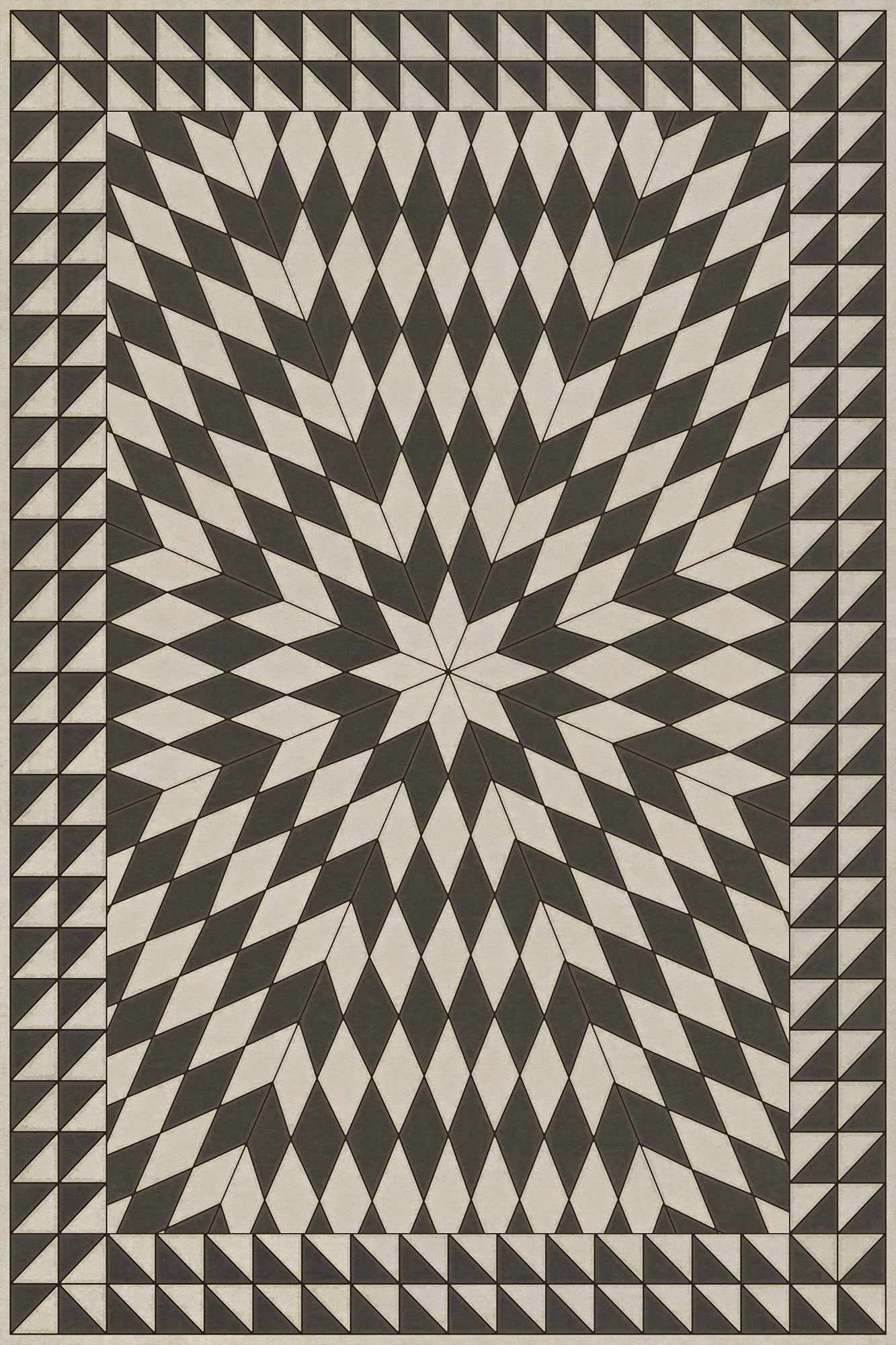 Vintage Vinyl Rug - Sunburst - Of Night and Light