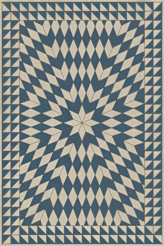 Vintage Vinyl Rug - Sunburst - Wide Across the Lakes