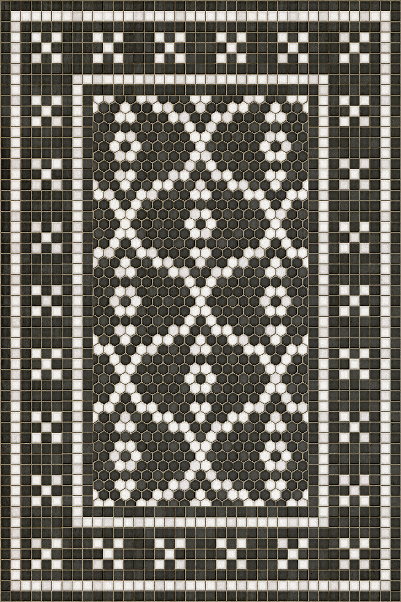 Vintage Vinyl Rug - Mosaic F - Kingsbridge Road