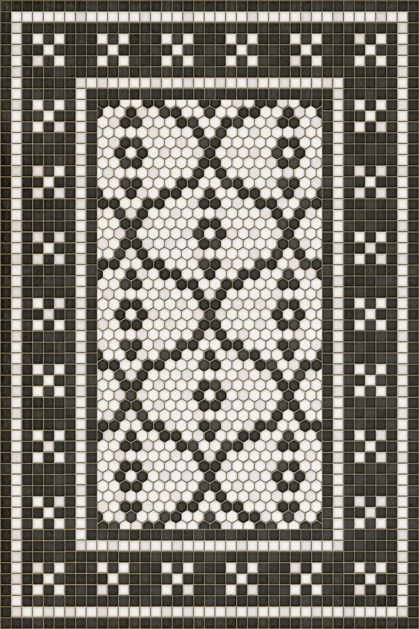 Vintage Vinyl Rug - Mosaic F - Pelham Bay Park