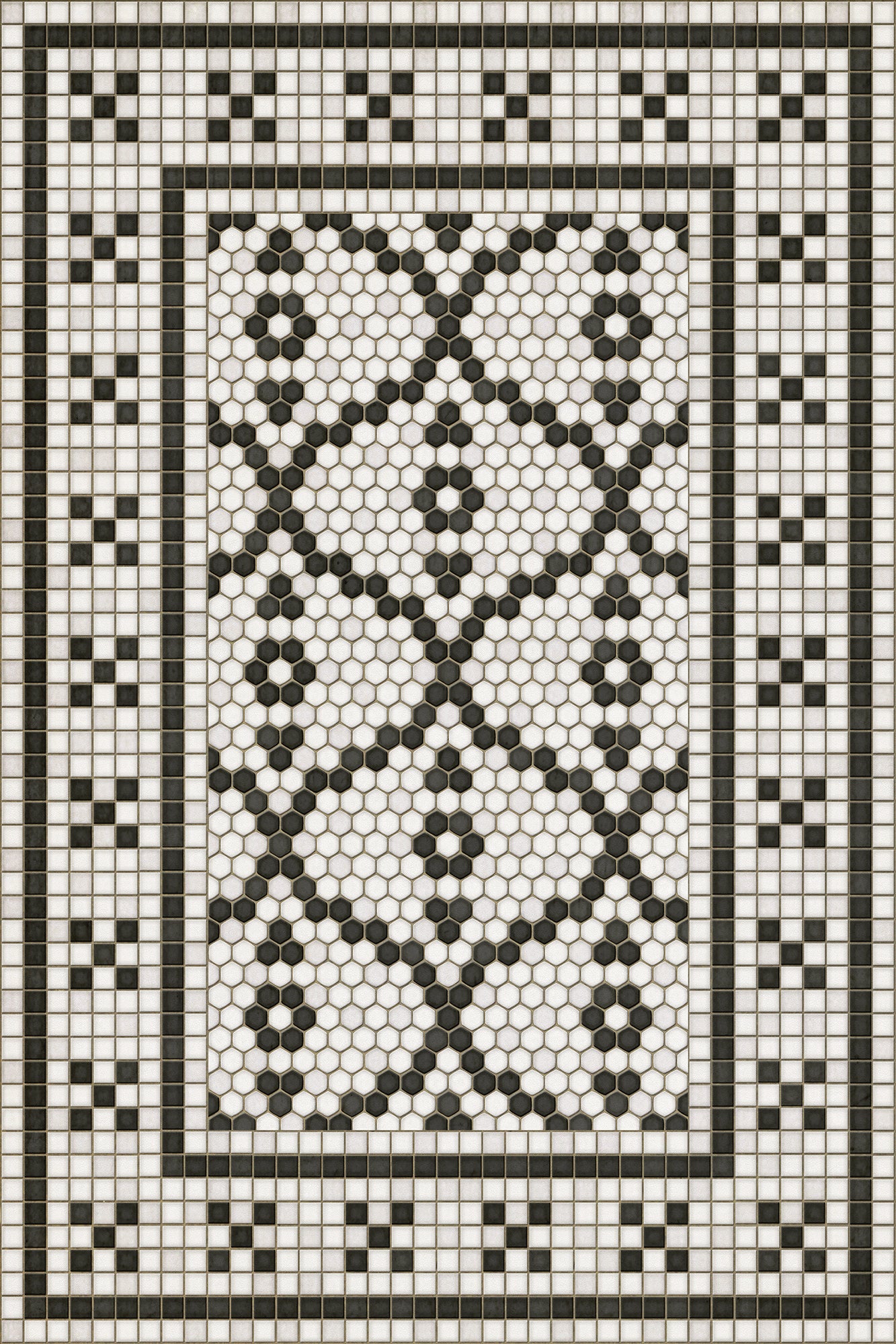 Vintage Vinyl Rug - Mosaic F - Queensboro Plaza