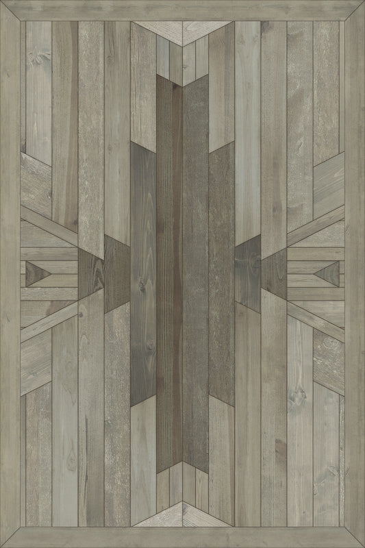 Vintage Vinyl Rug - Native - Of the Moon and Stars