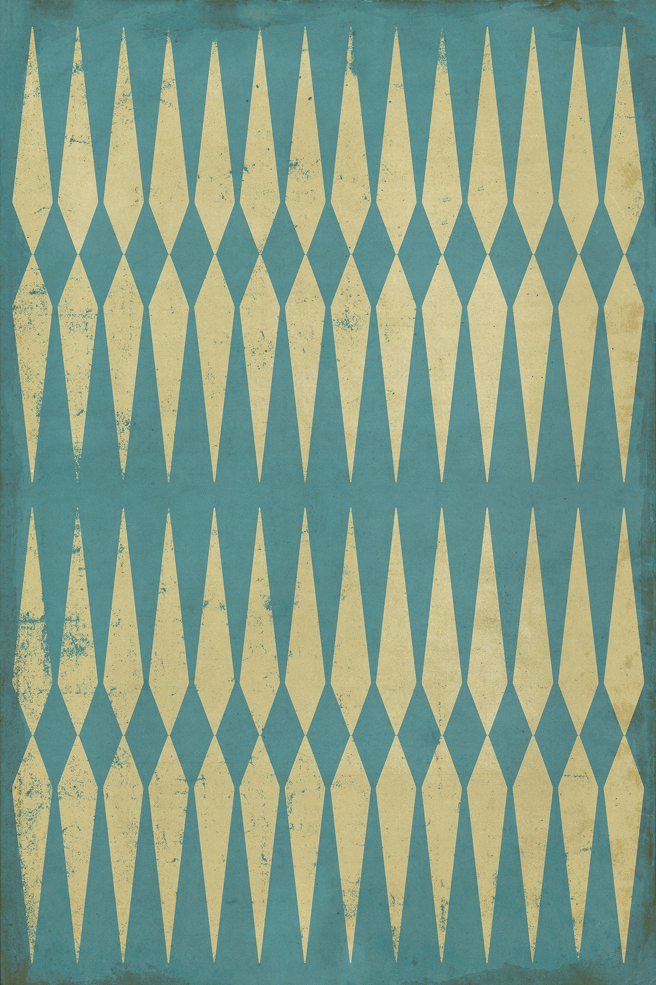 Vintage Vinyl Rug - Pattern 8 - Lady of the Lake