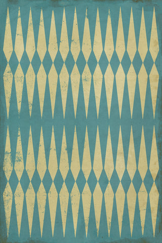 Vintage Vinyl Rug - Pattern 8 - Lady of the Lake
