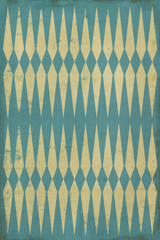 Vintage Vinyl Rug - Pattern 8 - Lady of the Lake