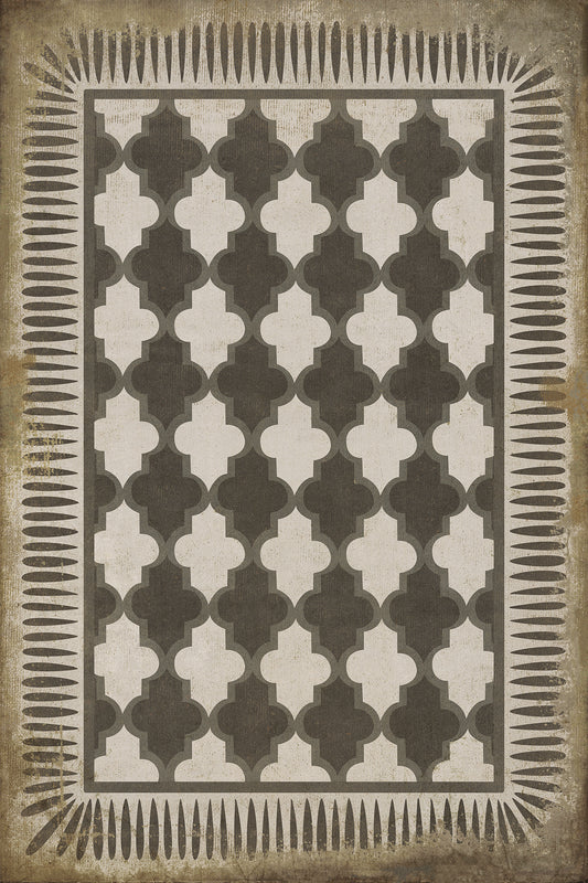 Vintage Vinyl Rug - Pattern 10 - Open Sesame