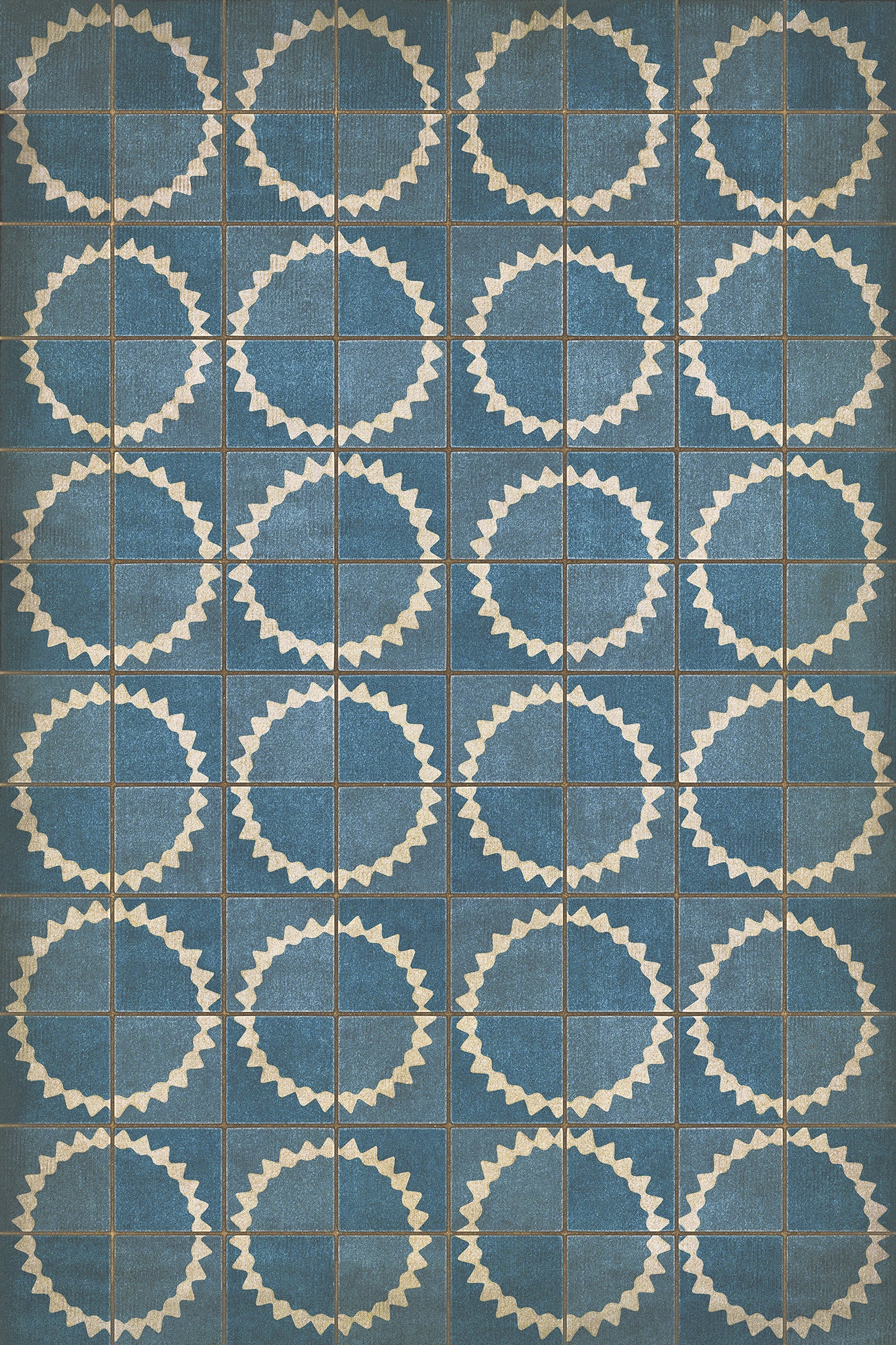 Vintage Vinyl Rug - Pattern 46 - Empty Spaces Between the Stars