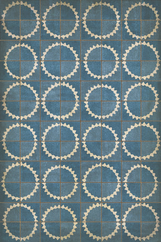 Vintage Vinyl Rug - Pattern 46 - Empty Spaces Between the Stars