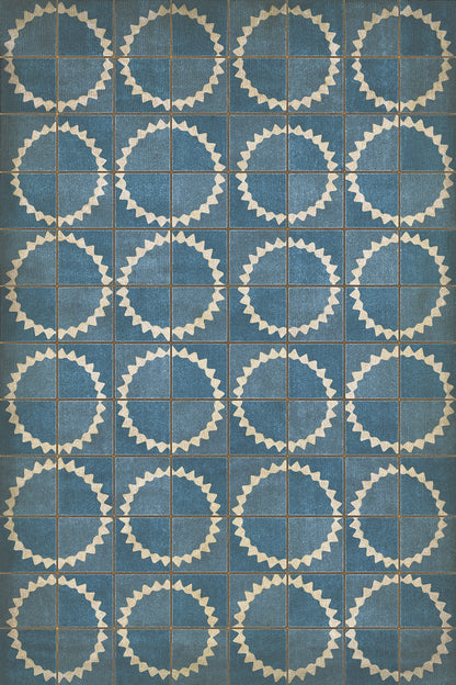 Vintage Vinyl Rug - Pattern 46 - Empty Spaces Between the Stars