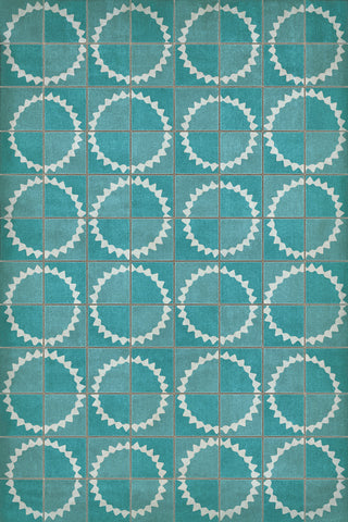 Vintage Vinyl Rug - Pattern 46 - Stellar