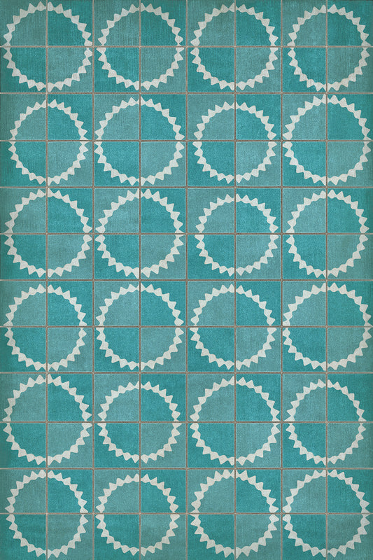 Vintage Vinyl Rug - Pattern 46 - Stellar