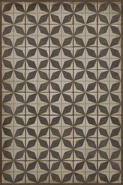 Vintage Vinyl Rug - Pattern 54 - Sputnik