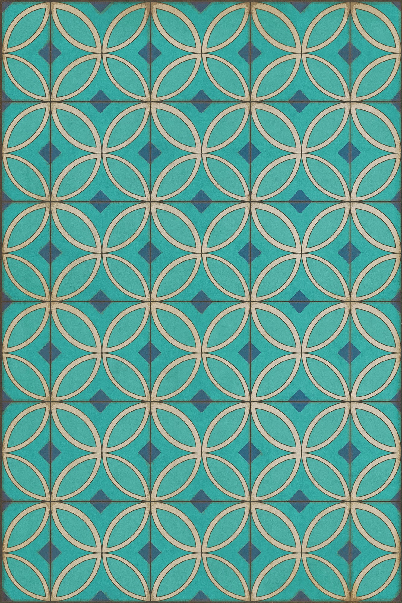 Vintage Vinyl Rug - Pattern 70 - Echoes From the Bells