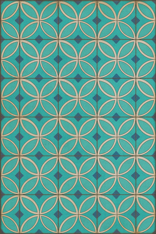 Vintage Vinyl Rug - Pattern 70 - Echoes From the Bells