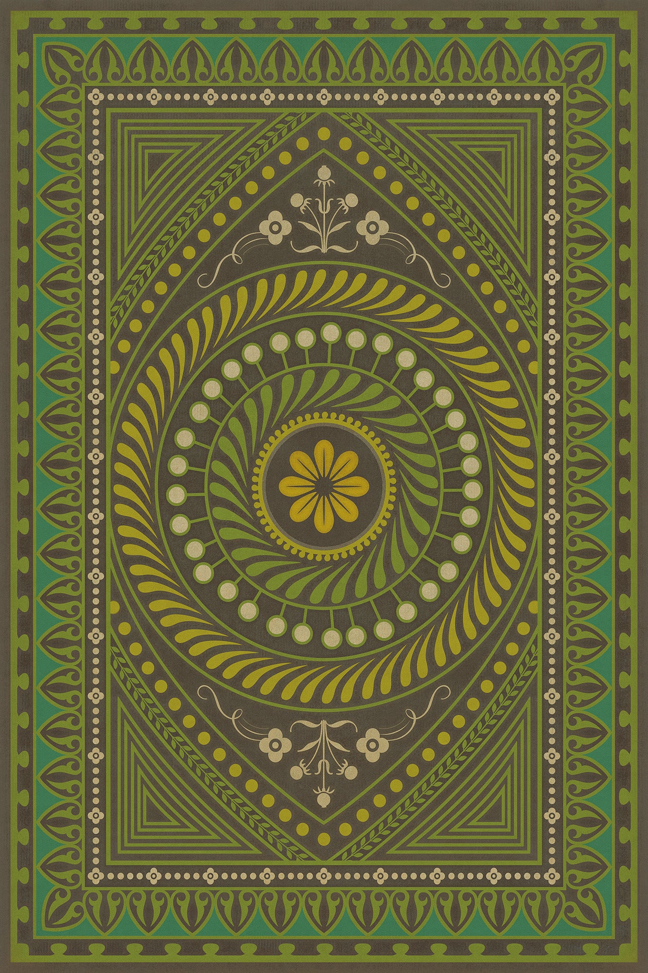 Vintage Vinyl Rug - Pattern 75 - Do Not Trust Wealth