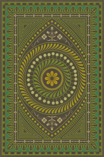 Vintage Vinyl Rug - Pattern 75 - Do Not Trust Wealth