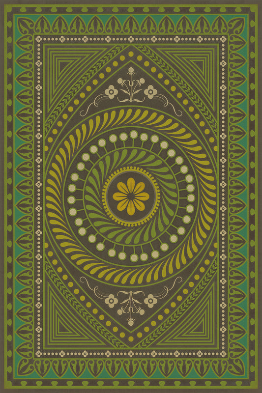 Vintage Vinyl Rug - Pattern 75 - Do Not Trust Wealth