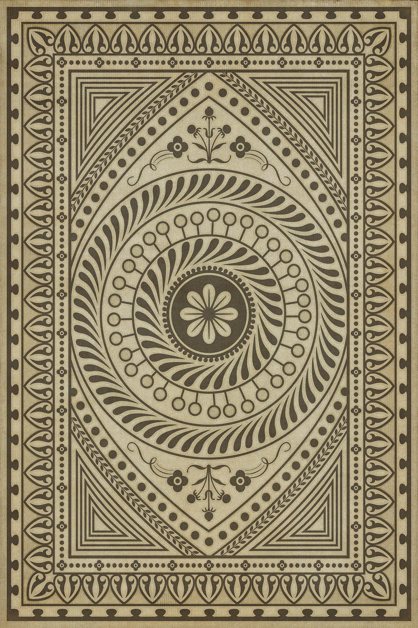 Vintage Vinyl Rug - Pattern 75 - Know Thyself