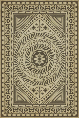 Vintage Vinyl Rug - Pattern 75 - Know Thyself